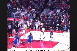 有在關(guān)注！余嘉豪社媒轉(zhuǎn)發(fā)楊瀚森NBA生涯首次扣籃