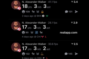 穩(wěn)定輸出！最低17分 亞歷山大-沃克過去5場比賽場均貢獻(xiàn)18.4分