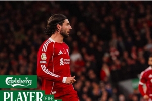 索博當(dāng)選對陣維拉一役利物浦最佳球員，本賽季4次當(dāng)選隊(duì)內(nèi)最佳