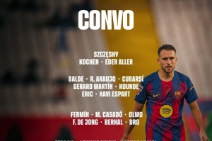 巴薩對陣埃爾切大名單：萊萬、奧爾莫回歸，佩德里、拉菲尼亞缺席