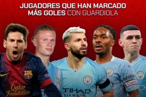 瓜迪奧拉麾下球員射手榜：梅西211球居首，哈蘭德次席，斯特林第4