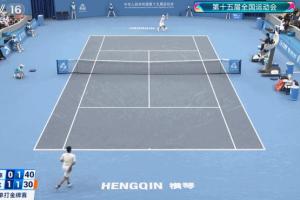 有些急躁！商竣程回球沒過網，氣到將球拍摔在地上