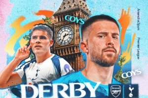 熱刺發(fā)布北倫敦德比海報(bào)：維卡里奧、范德芬、西蒙斯、特爾出鏡