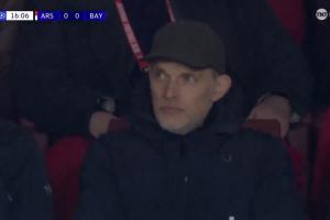 關(guān)注焦點(diǎn)戰(zhàn)，圖赫爾現(xiàn)場(chǎng)觀戰(zhàn)阿森納vs拜仁