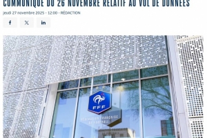 法國(guó)足協(xié)稱其系統(tǒng)遭黑客攻擊，用戶的姓名、電話等信息被泄露