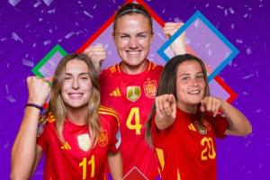 恭喜西班牙3-0德國衛(wèi)冕女足歐國聯(lián)冠軍，兩屆賽事全部奪冠