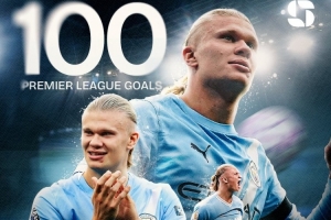 進(jìn)球機(jī)器！哈蘭德英超20球、30球、40球、50球、100球皆歷史最快