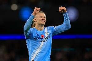 超高效射手，哈蘭德登陸五大聯(lián)賽以來每4次射門就打進一球