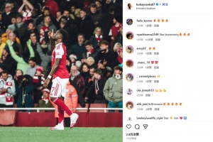 補時單刀球鎖定勝局！薩卡社媒曬單手指天慶祝照紀念勝利