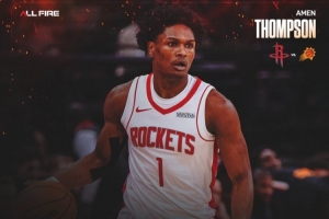 17中12砍31+4！火箭官推發(fā)阿門數(shù)據(jù)海報：多么精彩的一場比賽