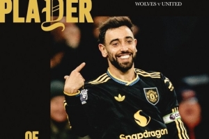 2射1傳閃耀全場(chǎng)！官方：B費(fèi)當(dāng)選曼聯(lián)4-1狼隊(duì)的隊(duì)內(nèi)最佳