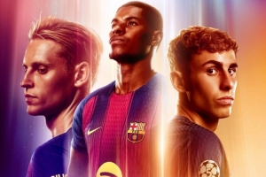 巴薩發(fā)布對陣法蘭克福海報：拉什福德、德容、費爾明出鏡