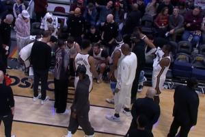 對騎士被換下庫明加鬧脾氣 后離開板凳席10余分鐘 下場被DNP